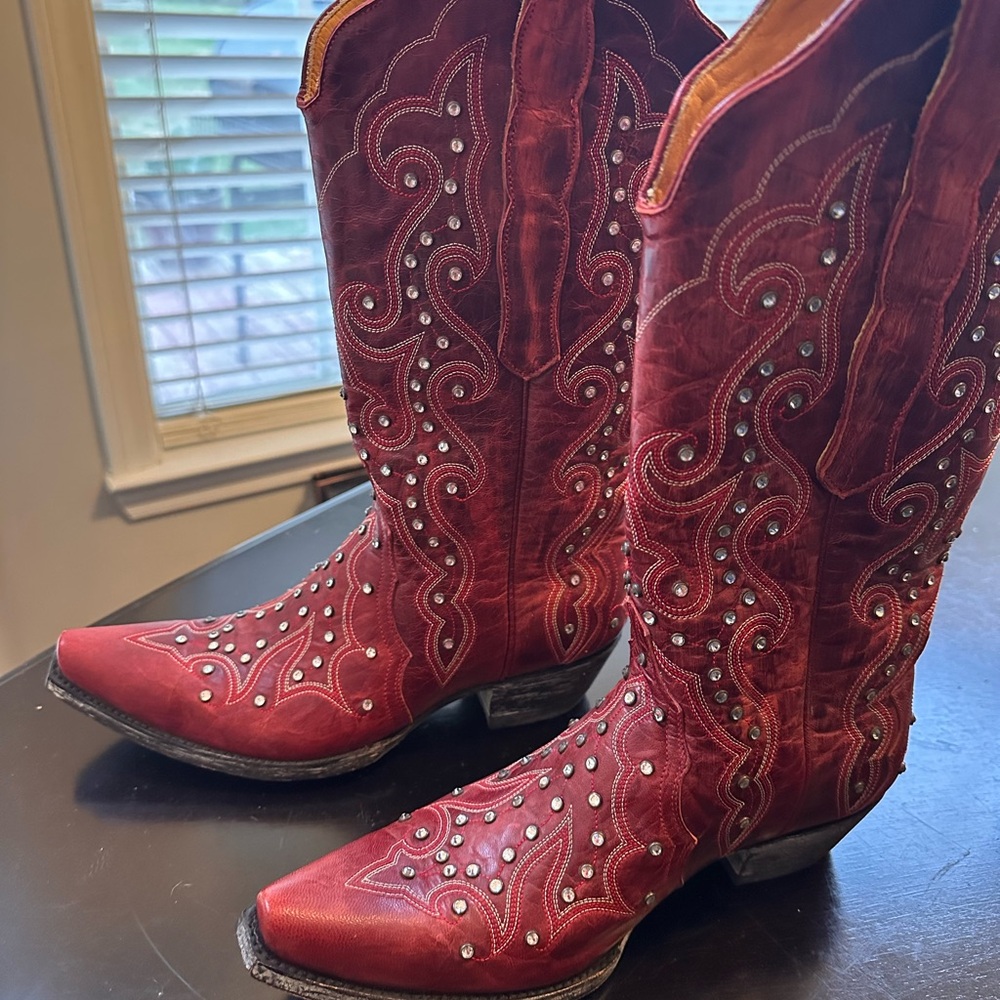 Old Gringo Red Studded Cowboy Boots
